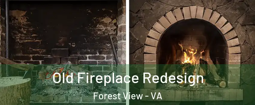 Old Fireplace Redesign Forest View - VA